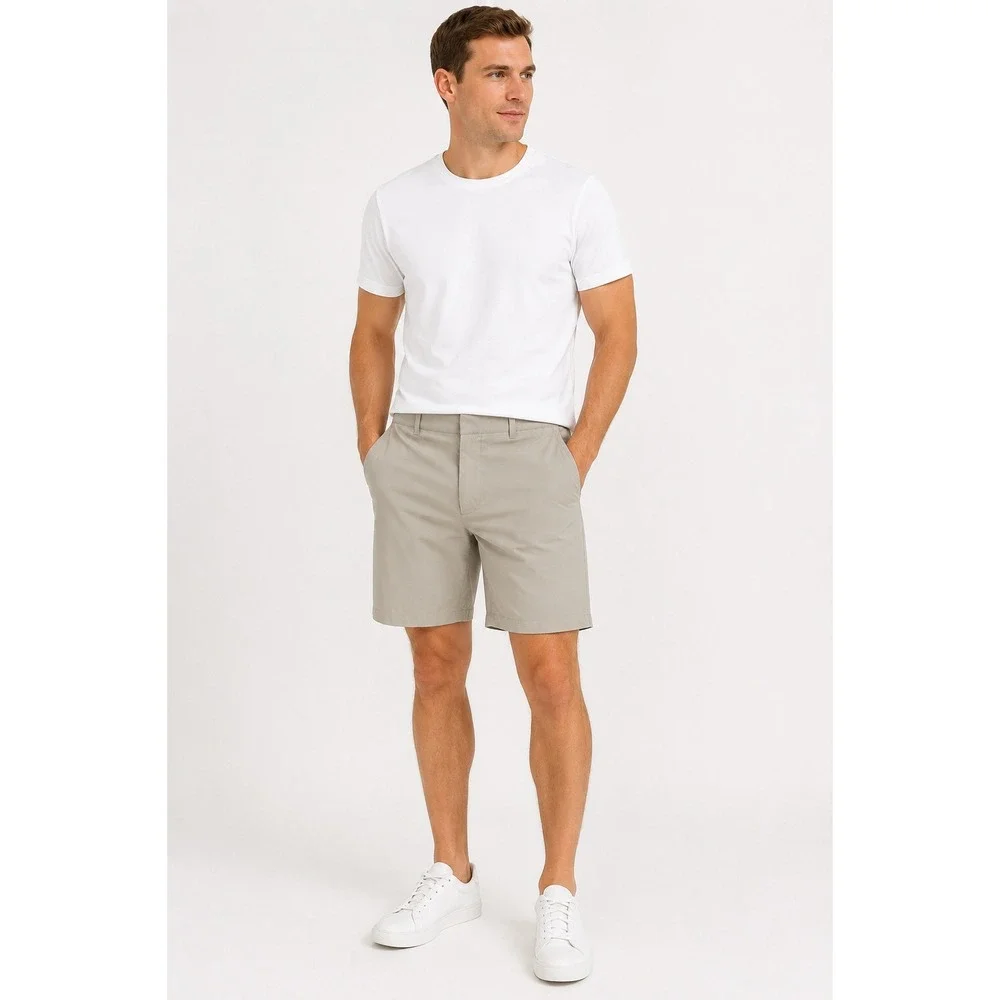 J.Crew Mens 7 Inch Tech Shorts Stone Beige Tan Size 38 NWT